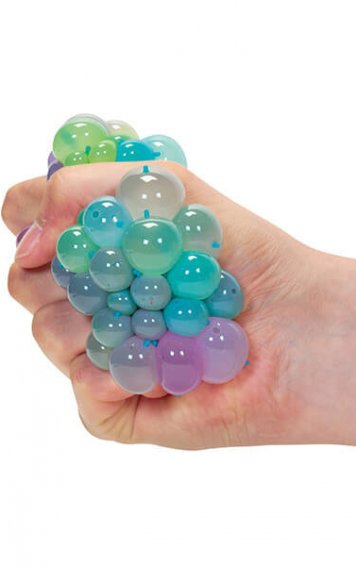 rainbow squishy mesh ball