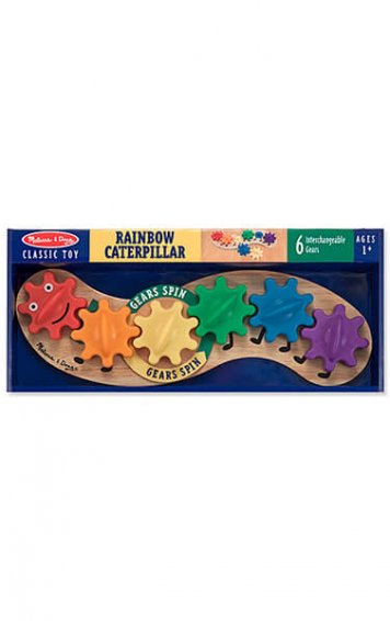 rainbow caterpillar gear toy