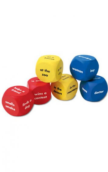 story starter word cubes