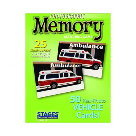 vehicles memory card game