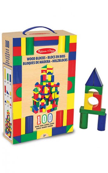 100 wooden blocks set
