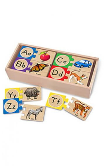 self-correcting alphabet letters puzzle