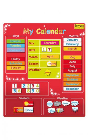 My First Magnetic Calendar - Red