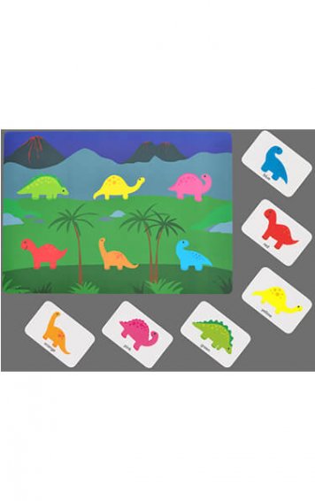 colour matching dinosaur game