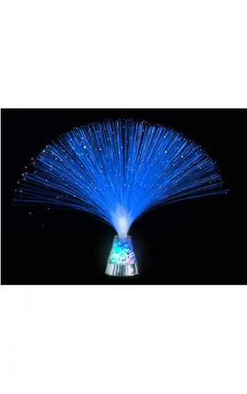 fibre optic lamp with glitter filled base